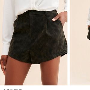 Roma vegan suede shorts